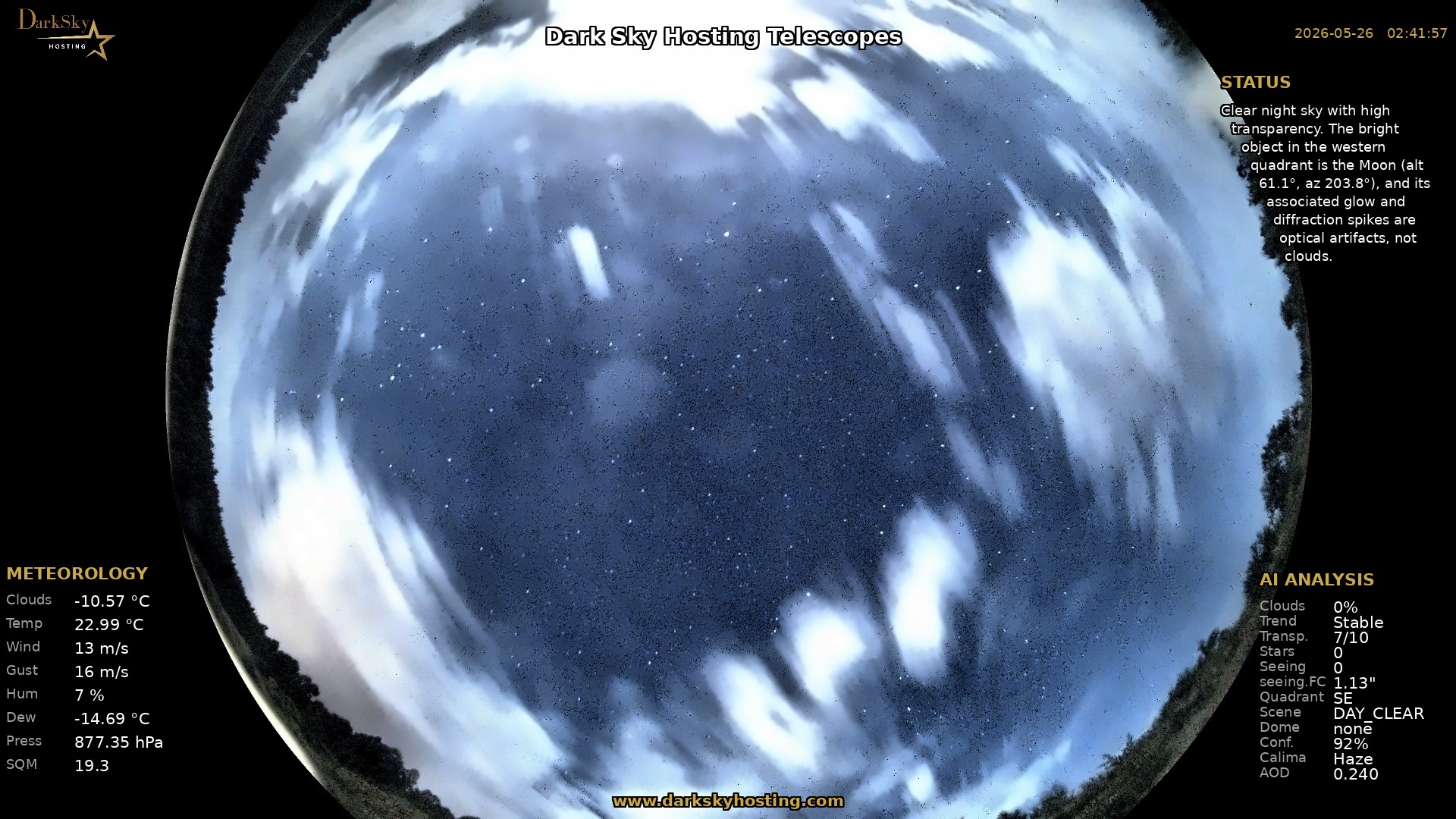 All-sky camera La Palma live
