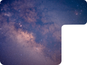 Glittering stars and nebulae in the night sky