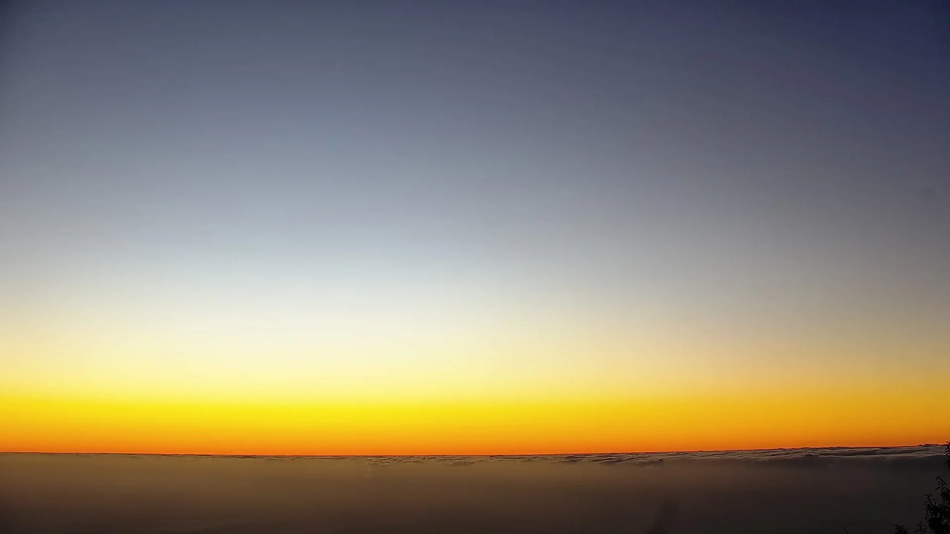 Sea of clouds above inversion layer La Palma site