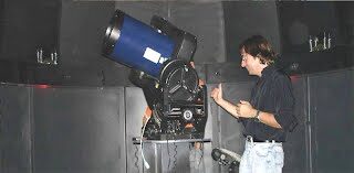 Telescope installation inside Temisas Observatory